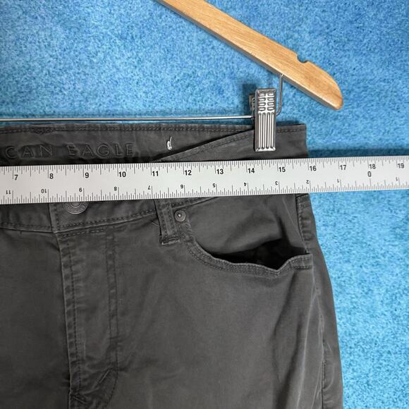 American Eagle Jeans Mens 31x30 Slim Straight Flex Stretch Gray Dark Wash - Picture 4 of 16